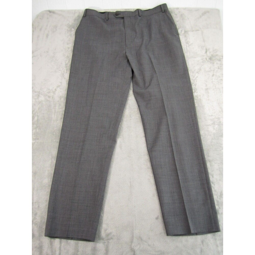 Ralph Lauren Men's 35 x 31.5 (Tag 40x34) Gray Dress Pants Wool-Laine Trousers